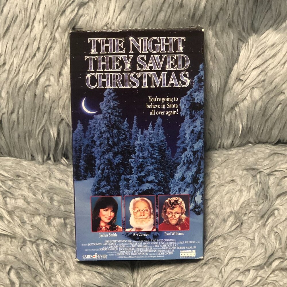 The Night They Saved Christmas VHS Home Video Jaclyn Smith Art Carney Holiday